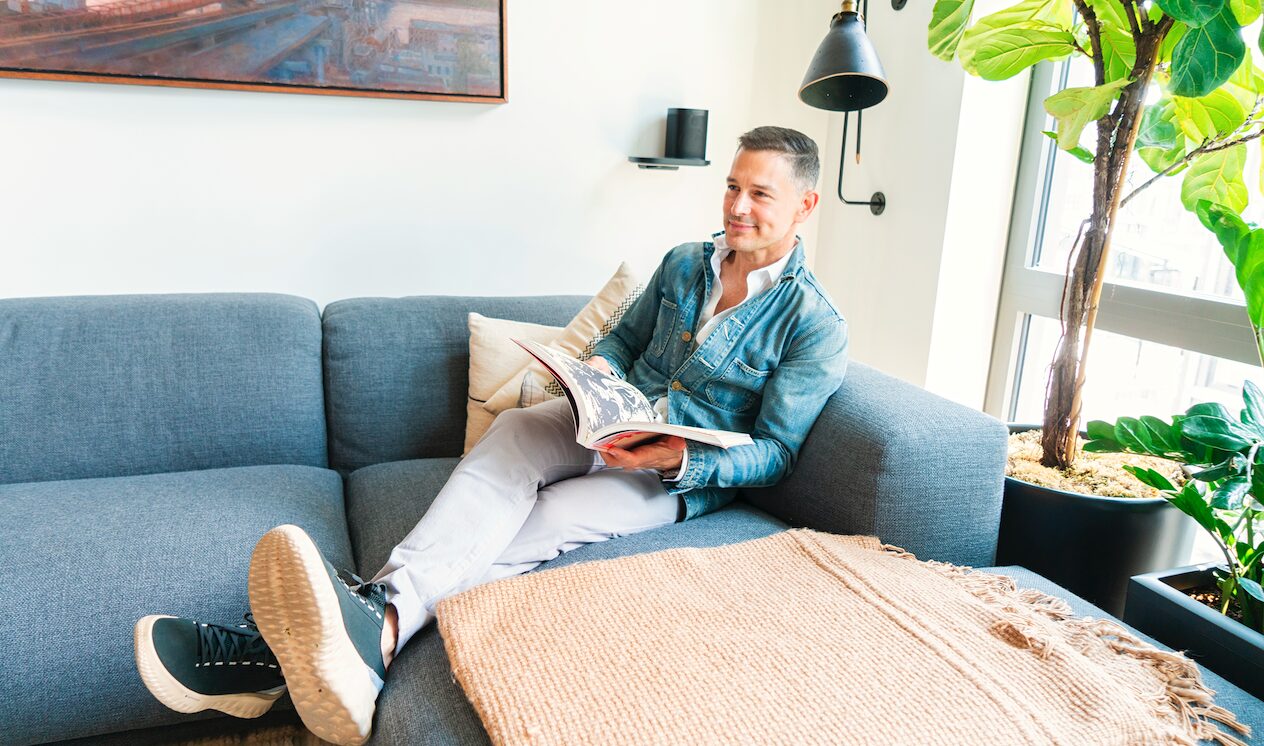 Gavin Hammon at home in New York