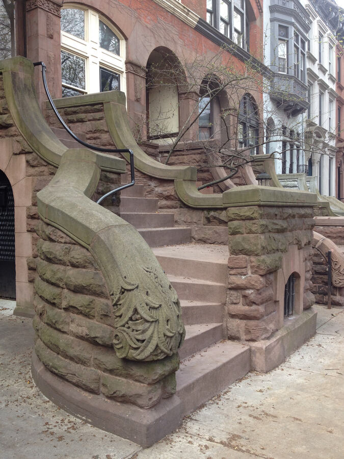 Brownstone stoop in Park Slope, Brooklyn